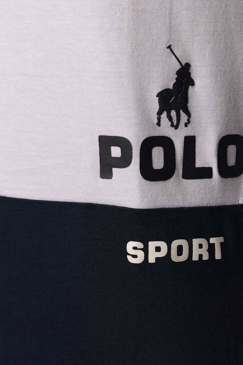 Polo T-Shirt Colourblock White